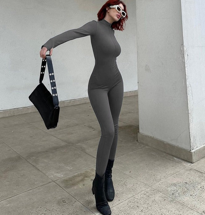 Faylinne | Figurbetonter Zip-Up Jumpsuit