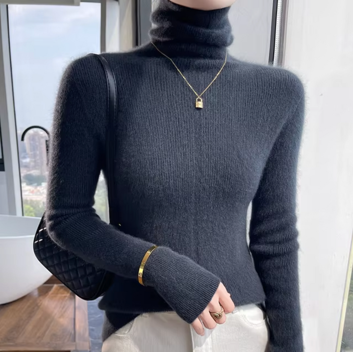 Earnestine | Rollkragenpullover aus Wolle und Kaschmir
