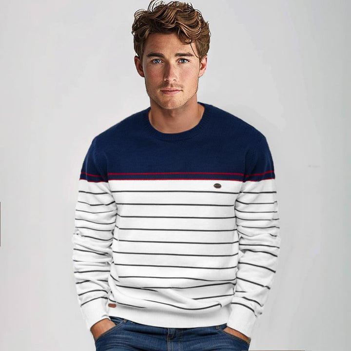 Vireo | Gestreifter Strickpullover Herren