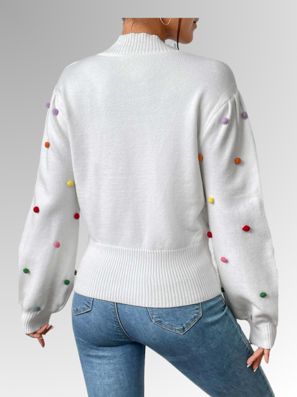 Olithia | Verspielter Pom-Pom-Pullover