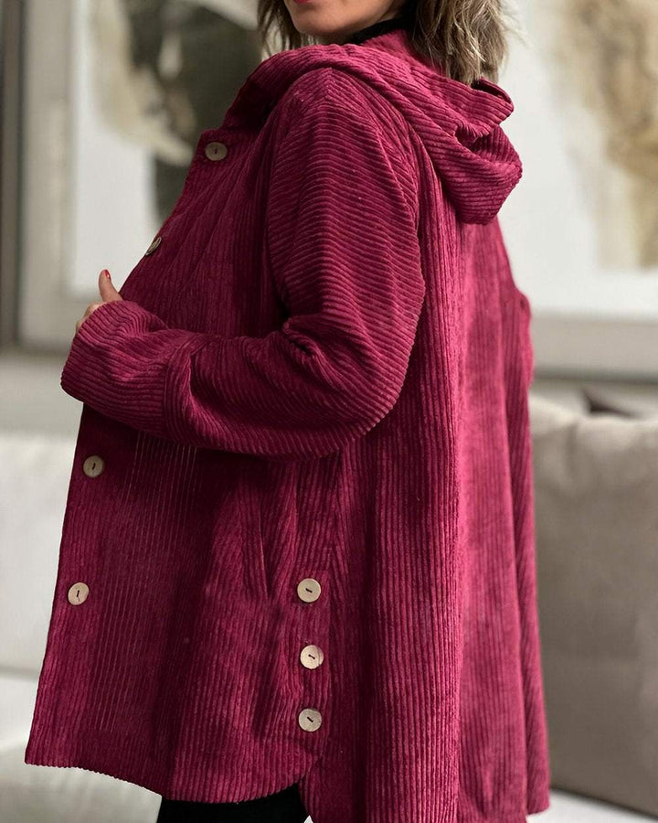 Eda | Weiche Jacke aus gerippter Wolle und Leinen
