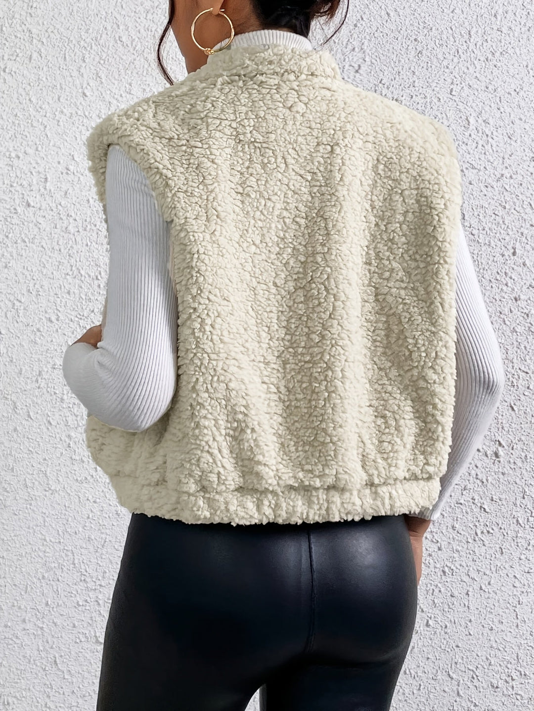 Briallen | Weicher Teddy Bodywarmer mit hohem Kragen