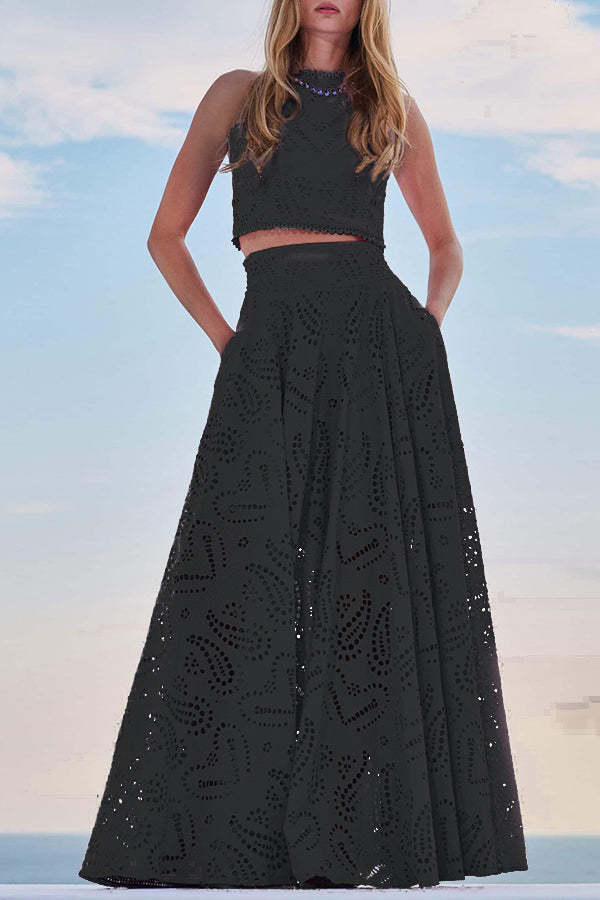 Inessa | Sommer-Zweiteiler mit Weitbein-Hose