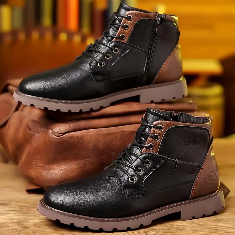 Roran | Herren Schnür-Boots mit Reißverschluss