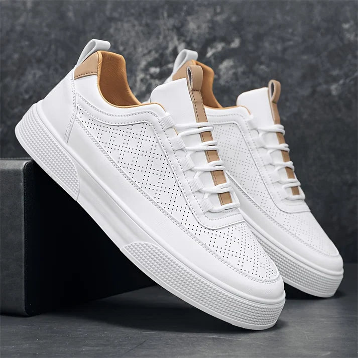Zamiel | Stylische Weiße Turnschuhe mit dicker Sohle für Männer
