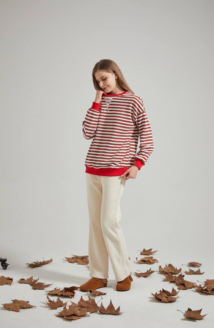 Briellea | Gestreifter Oversize Damenpullover