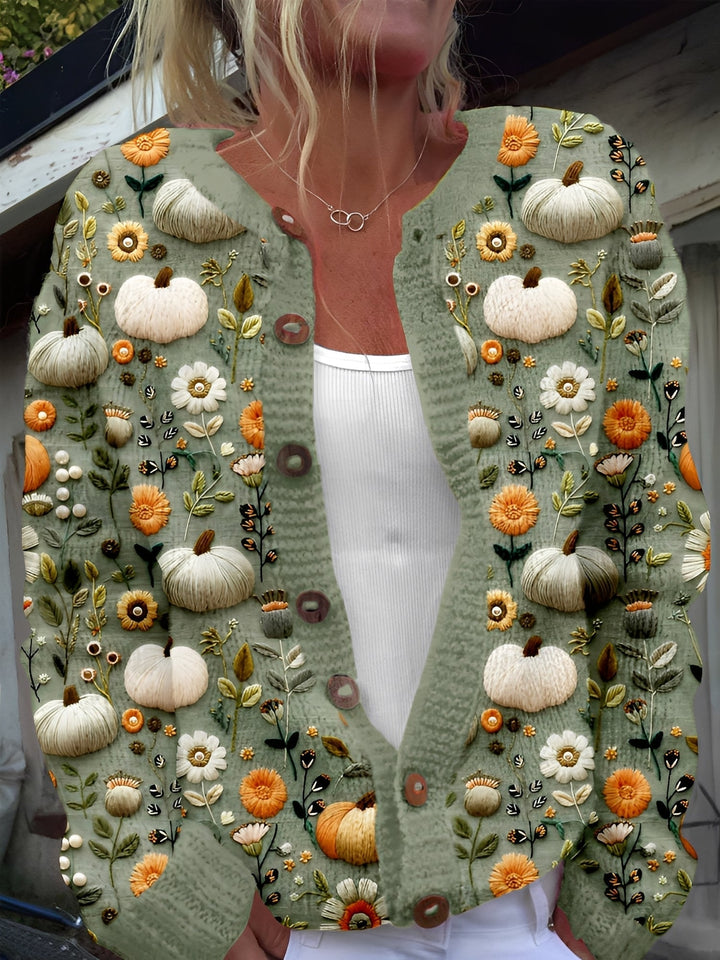 Kaitlyn | Strickcardigan mit Katzenmuster