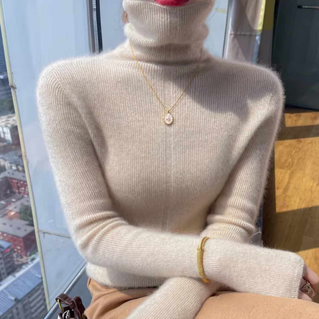 Earnestine | Rollkragenpullover aus Wolle und Kaschmir