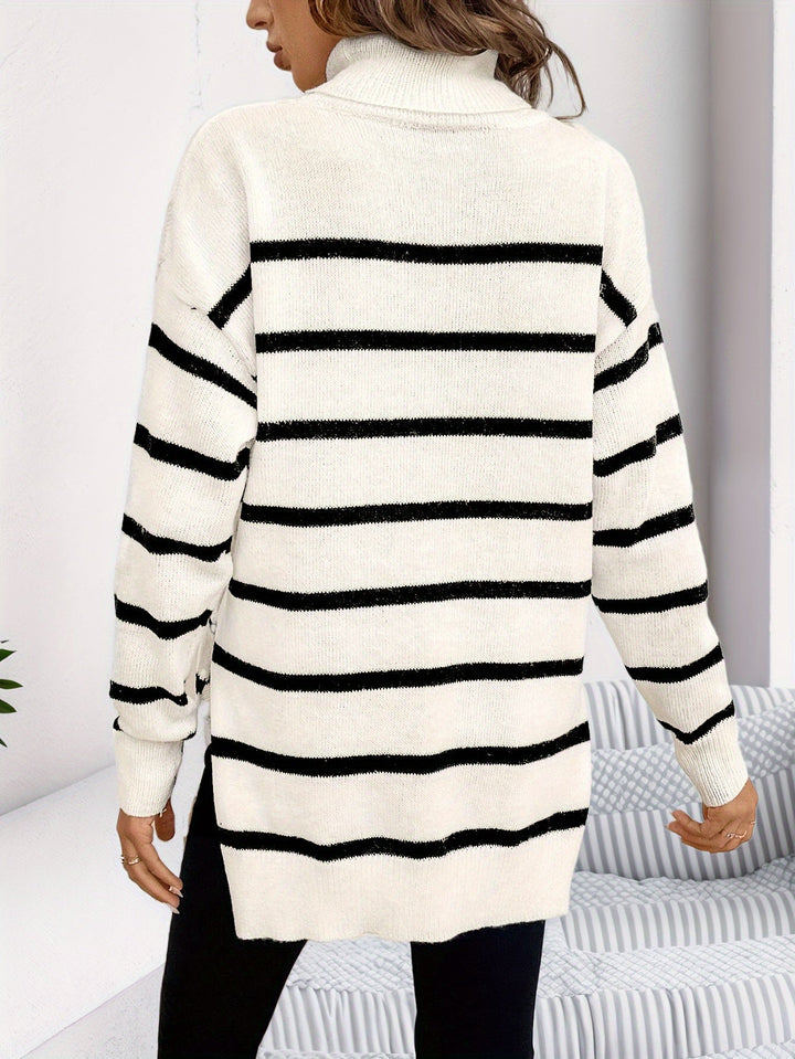 Alaiza | Gestreifter Rollkragenpullover