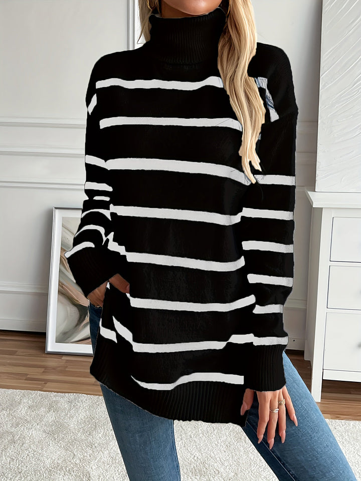 Alaiza | Gestreifter Rollkragenpullover