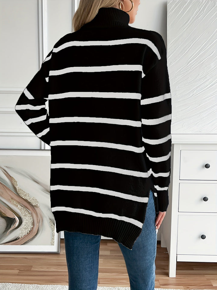 Alaiza | Gestreifter Rollkragenpullover