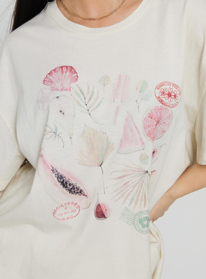 Ida | Oversized Grafikshirt Marshmallow