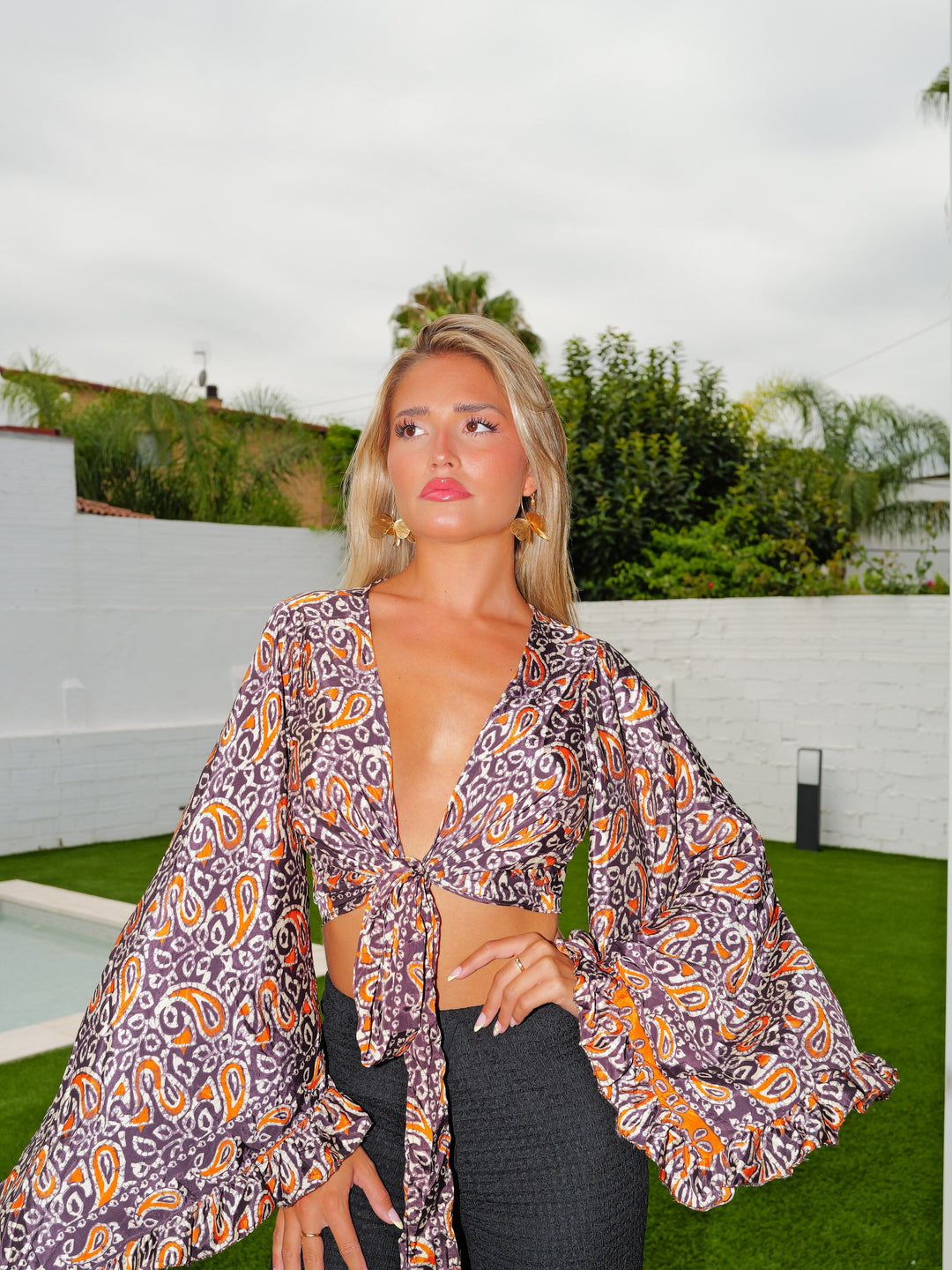 Benita | Boho Crop Bluse