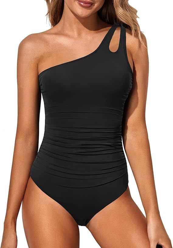Imie | Figurformender Badeanzug One-Shoulder