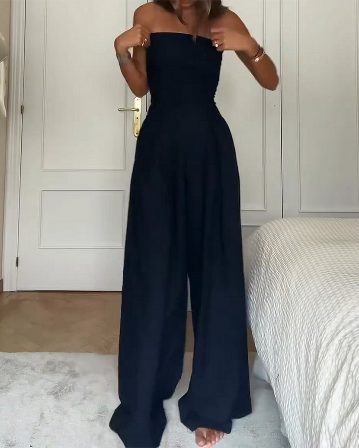 Jeslyn | Schulterfreier Jumpsuit Damen