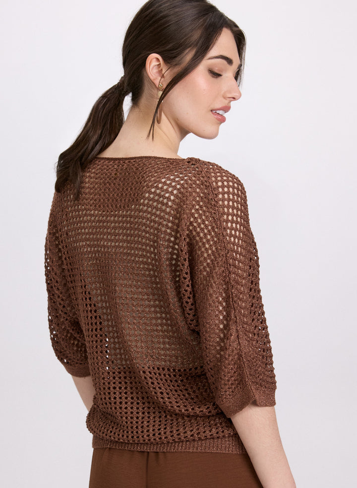 Amisette | Lurex Strickpullover Damen