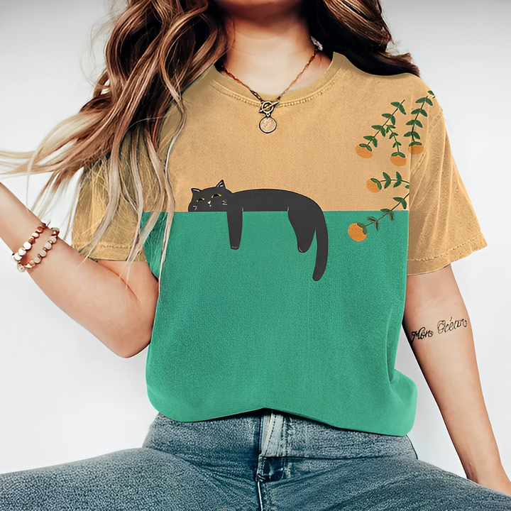 Yurelle | Kreatives Katzen-T-Shirt Damen