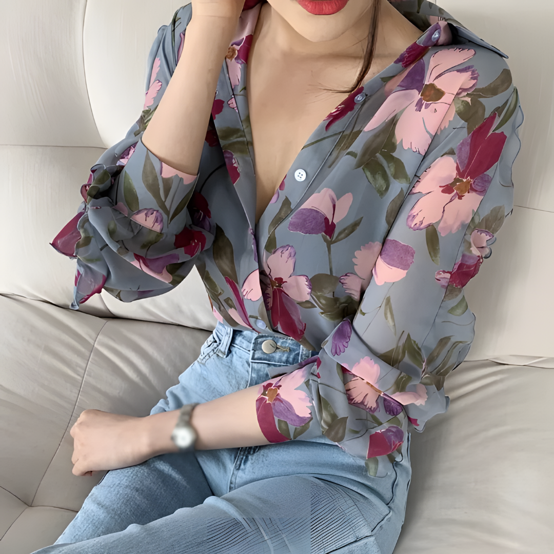 Omellia | Buntes Luxus-Chemisier Damen
