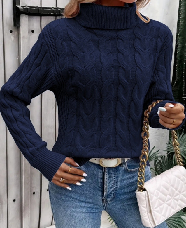 Floristra | Damen Strickpullover Rollkragen