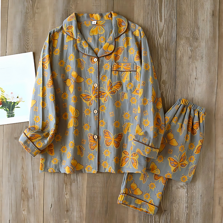 Zelda | Baumwoll Pyjama Set mit Schmetterling