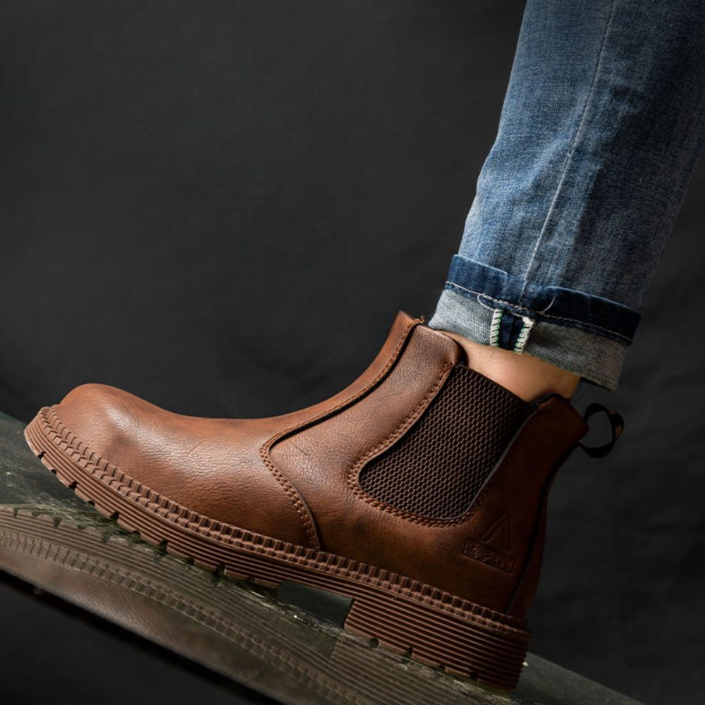 Adima | Wasserdichte Lederarbeitsstiefel mit Stahlkappe