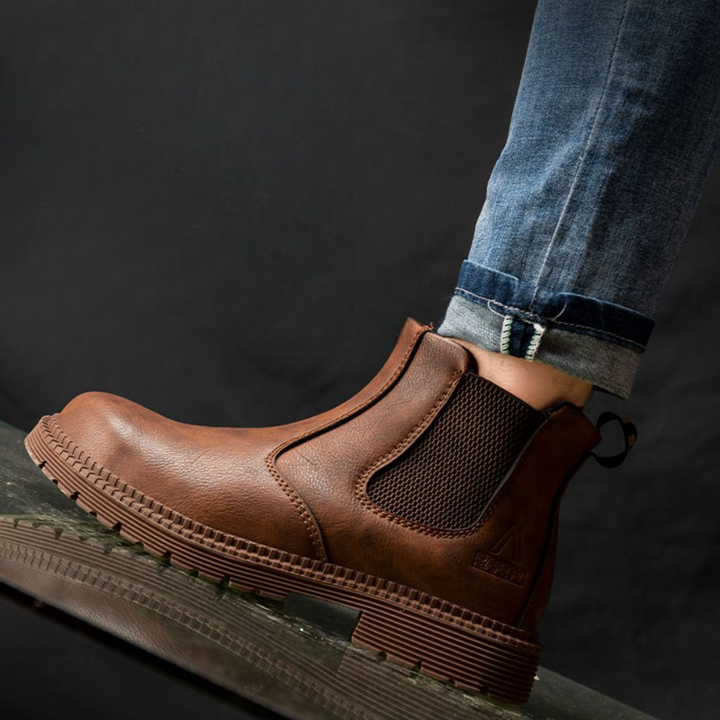 Adima | Wasserdichte Lederarbeitsstiefel mit Stahlkappe