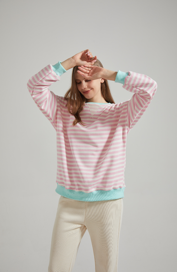 Briellea | Gestreifter Oversize Damenpullover
