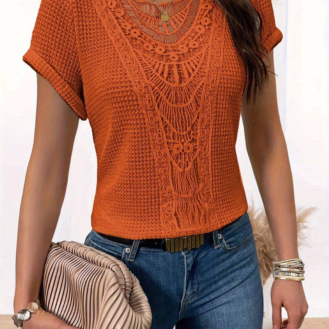 Annalisse | Elegantes T-Shirt mit Spitze