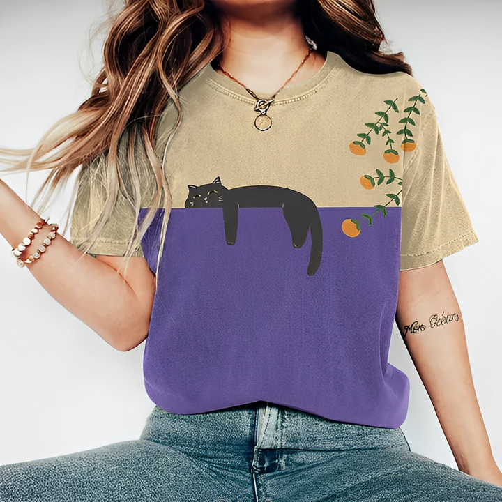 Yurelle | Kreatives Katzen-T-Shirt Damen