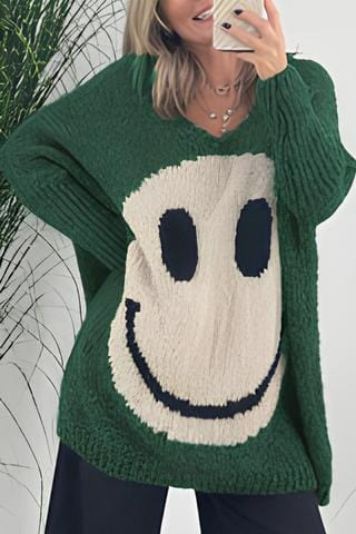 Themis | Lässiger Smiley-Pullover im modernen Stil