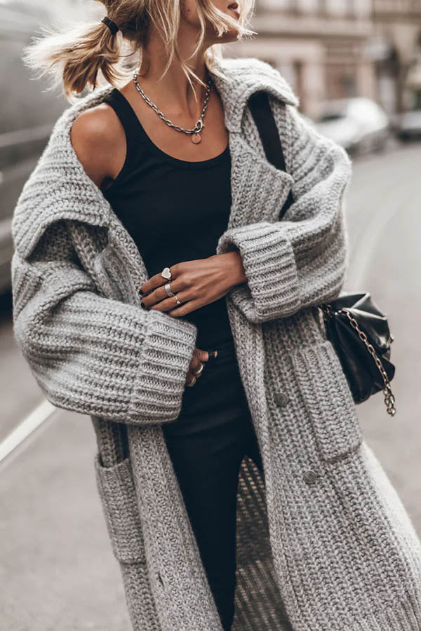 Artemisia | Strick-Cardigan mit Knöpfen und Taschen