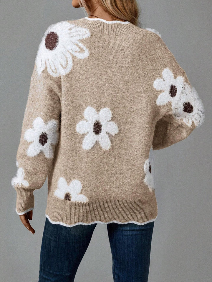 Lynith | Eleganter Floraler Pullover