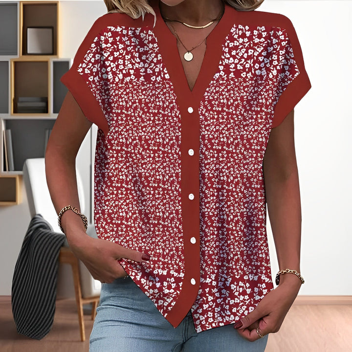 Kessira | Kurzarm-Blusenshirt mit Print