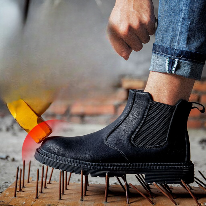 Adima | Wasserdichte Lederarbeitsstiefel mit Stahlkappe