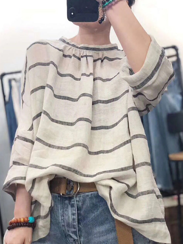 Lluvia| Plus Size Lose Langarm-Shirt