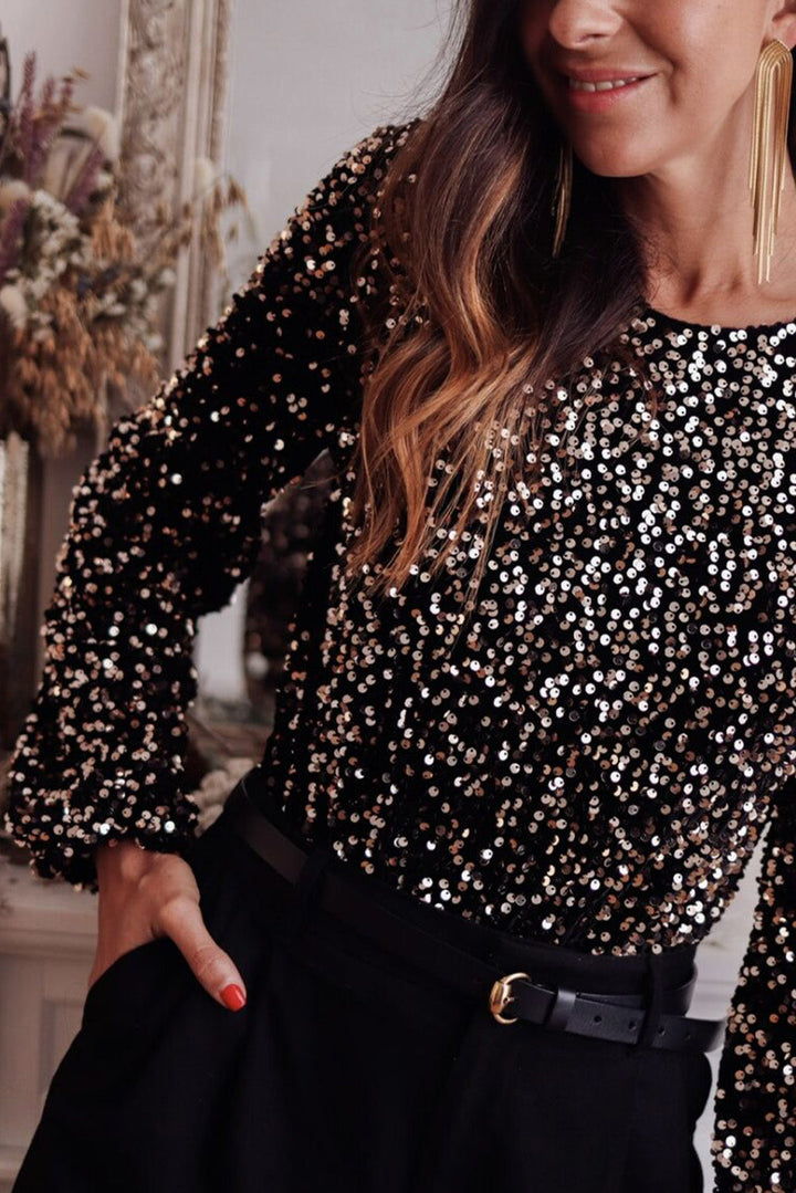 Veona | Verführerischer Pailletten-Bodysuit