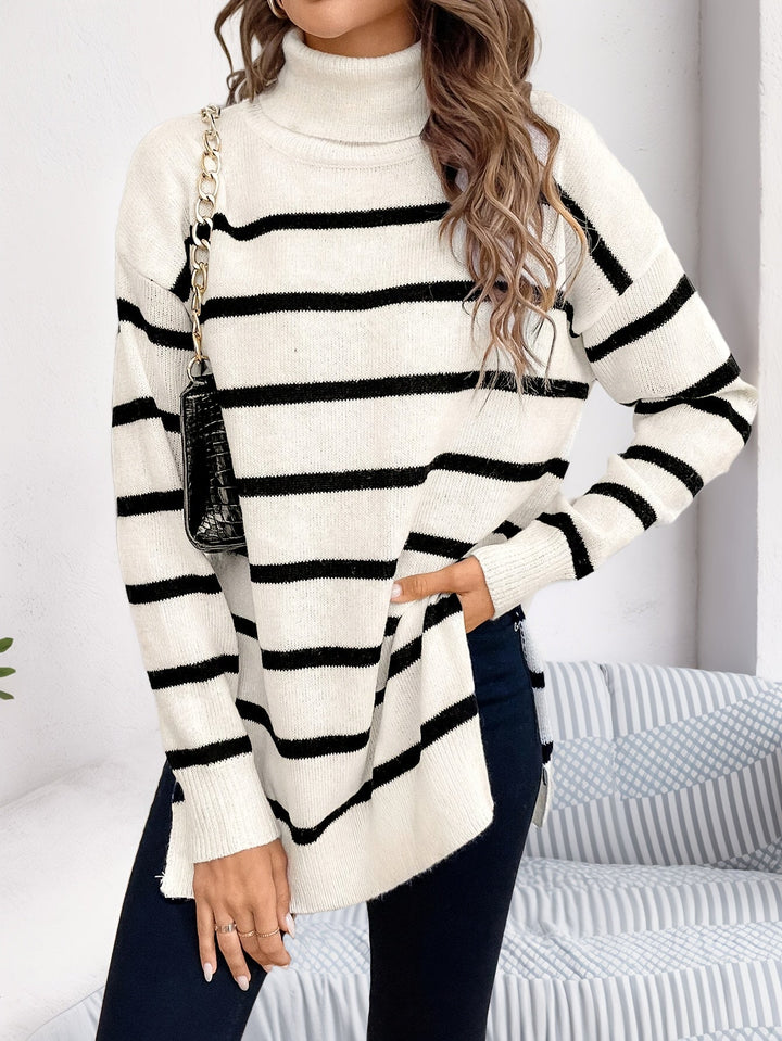 Alaiza | Gestreifter Rollkragenpullover