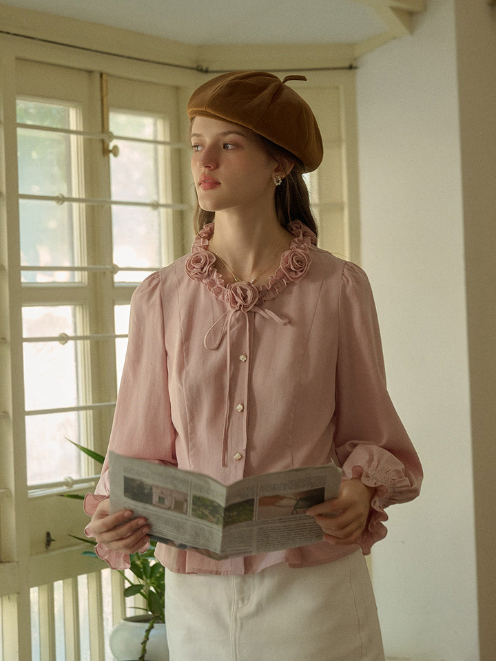 Alfreda | Elegante Rosenbluse