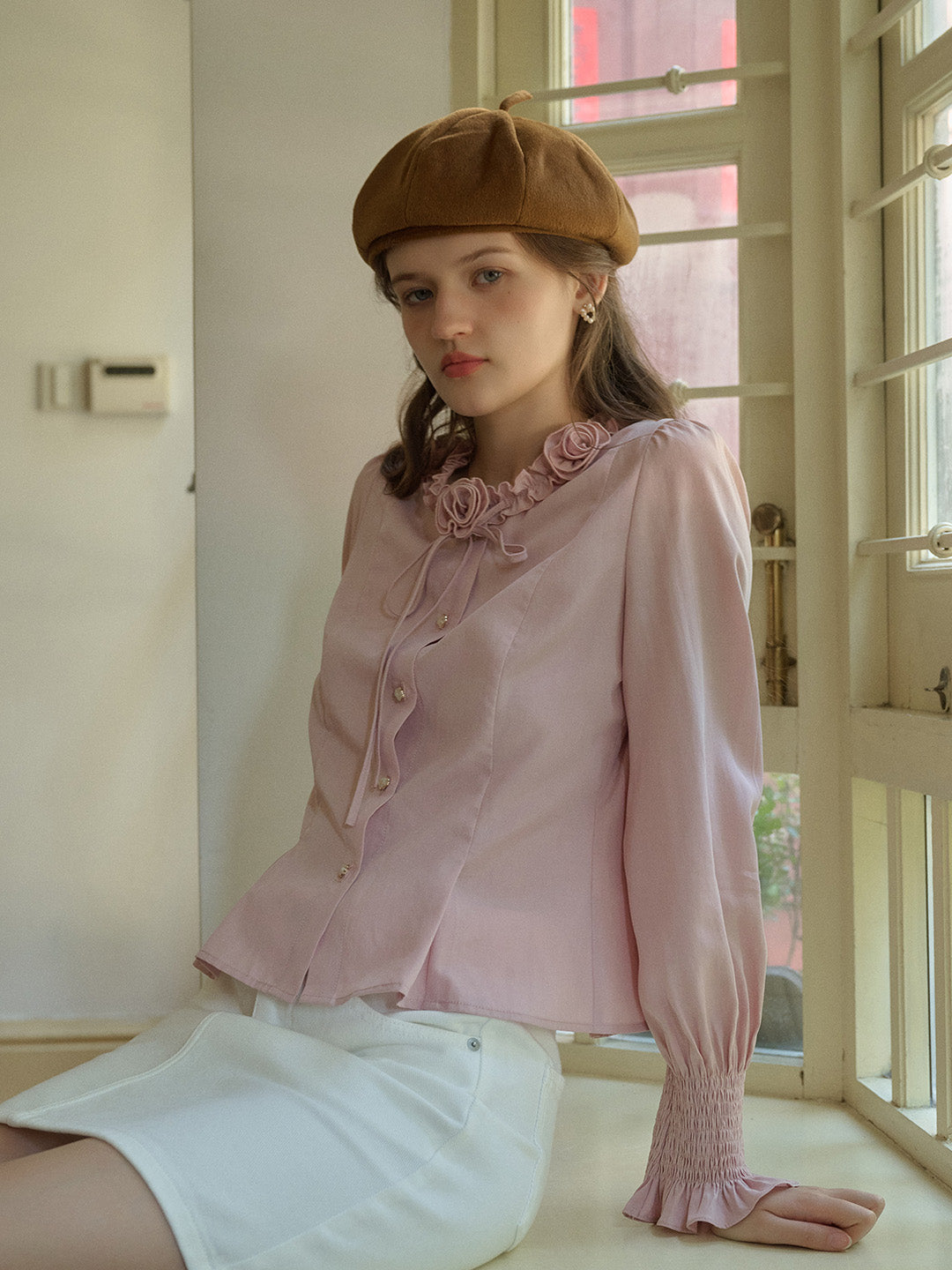 Alfreda | Elegante Rosenbluse