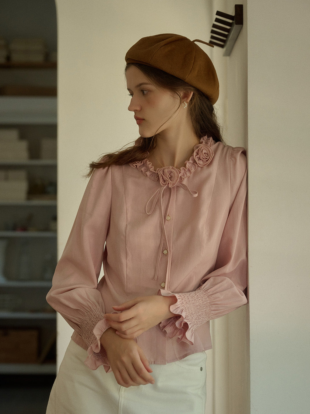 Alfreda | Elegante Rosenbluse