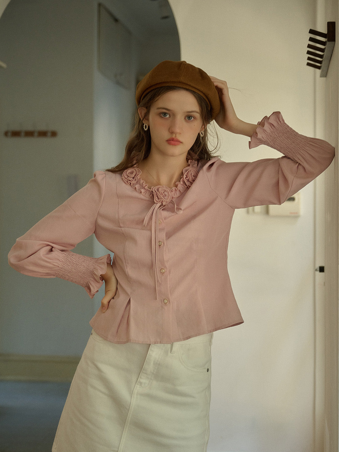 Alfreda | Elegante Rosenbluse