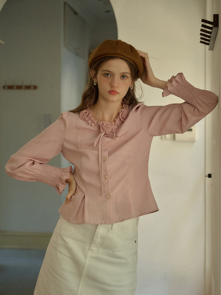 Alfreda | Elegante Rosenbluse