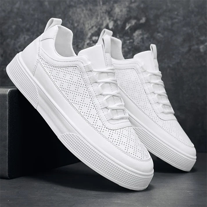 Zamiel | Stylische Weiße Turnschuhe mit dicker Sohle für Männer