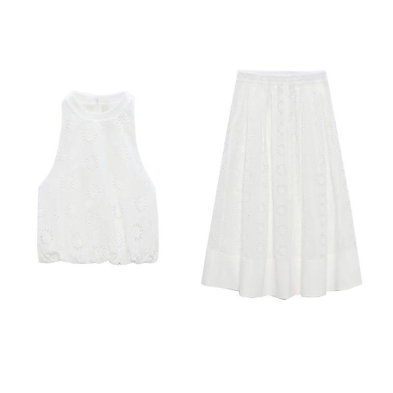 Ivindra | Besticktes Sommer-Set mit Spitze