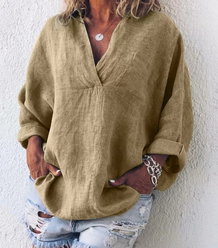 Juvy | Leichte Damen Leinenbluse
