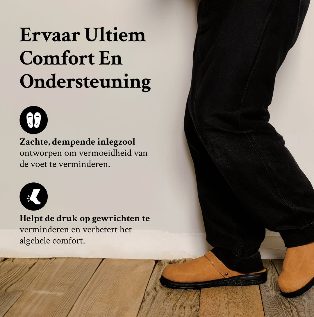 Fritzroy | Orthopädische Anti-Rutsch-Lederpantoffeln für Männer
