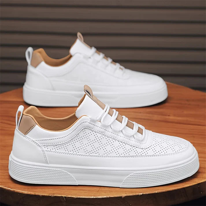 Zamiel | Stylische Weiße Turnschuhe mit dicker Sohle für Männer