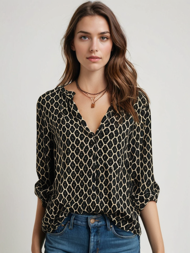 Fawn | Bluse mit V-Ausschnitt für Frauen