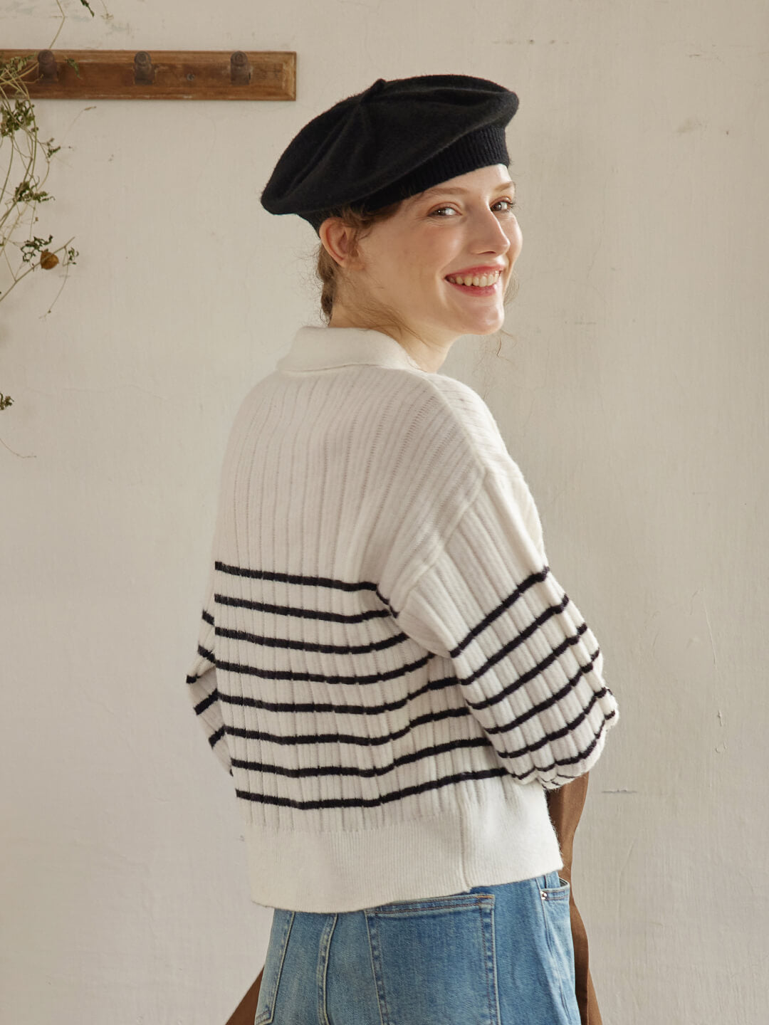 Zulma | Gestreiftes Polo Stricktop