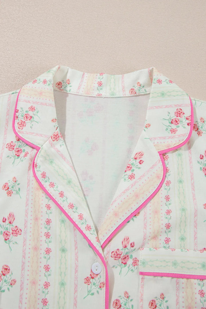 Esmira | Blumen Schlafanzug Set Damen